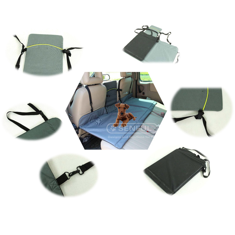 High Quality Dog Backseat Bridge Car Extender Backseat Reversible Pet Car Seat Cover