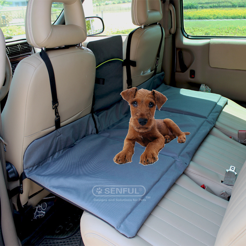 High Quality Dog Backseat Bridge Car Extender Backseat Reversible Pet Car Seat Cover