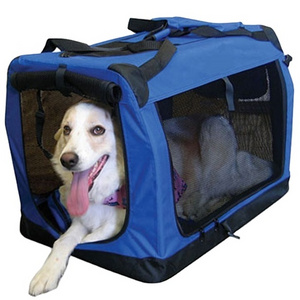 Foldable Doggie Soft crate 3 Door Soft Sided Folding Travel Pet Carrier Indoor/Outdoor Use