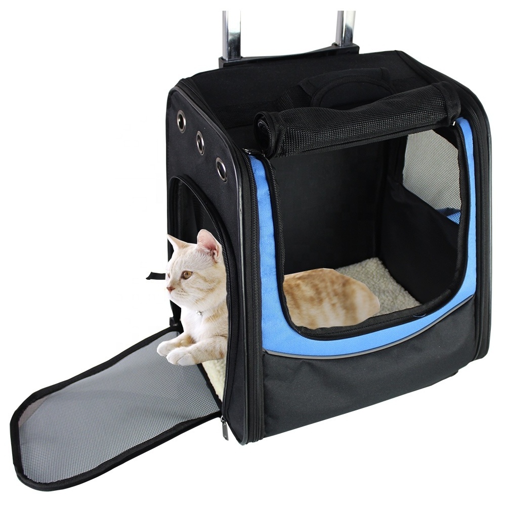 Pet Trolley for Dogs and Cats Multifunction Pet Backpack Pet Car Seat Carrier Bag