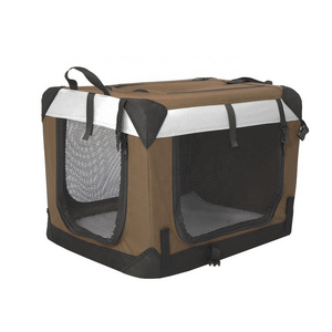 Foldable Dog Crate Quick Portable Folding Dog Crate Kennel with Mesh Mat for Indoor and Outdoor