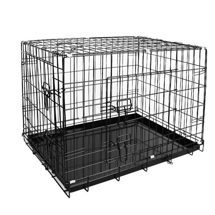 Durable Foldable Metal Wire Dog Crate with Tray