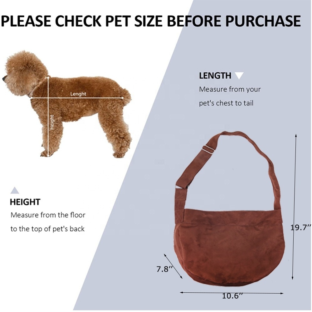 Pet Dog Sling Carrier Bag Adjustable Padded Strap Dog Purse Tote