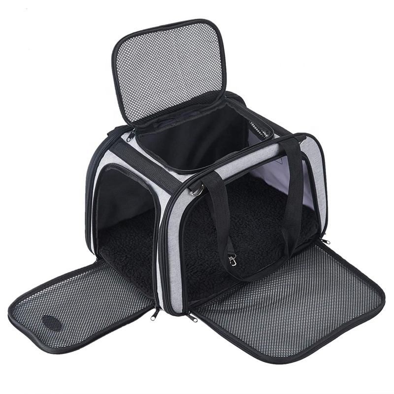 soft dog car seat with shoulder strap