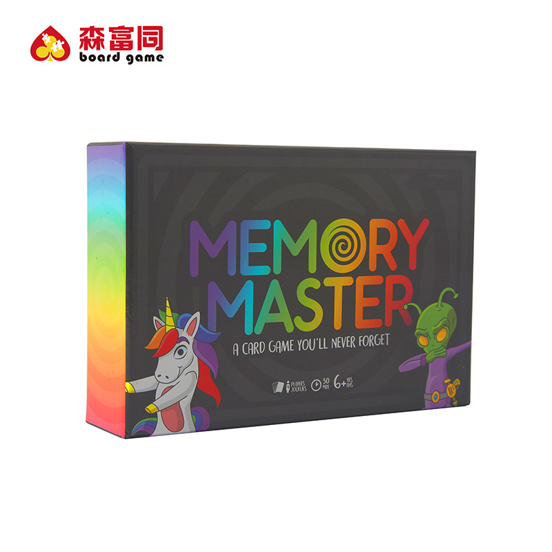 Custom Memory Game Card With Double Box Eco Friendly Paper Play Fun Memory card game