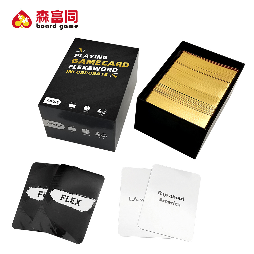 Free Samples Gold Edge Custom Printing Rap Cards Games Manufacturers For Adults