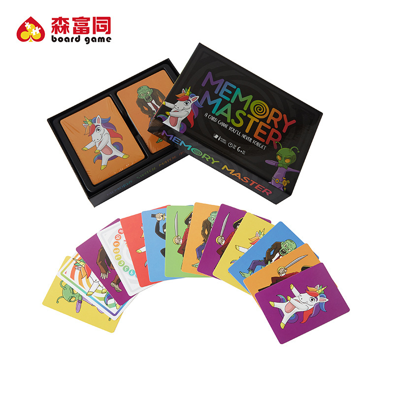 Custom Memory Game Card With Double Box Eco Friendly Paper Play Fun Memory card game