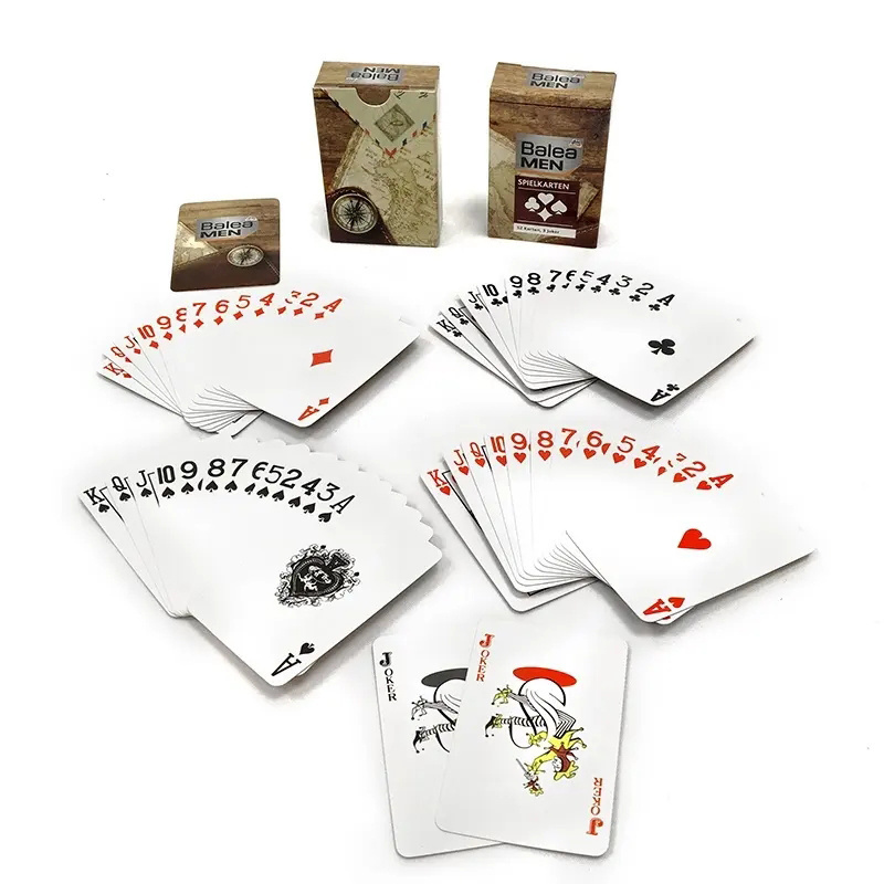 Free samplescustom  Factory Supply Poker Cards Advertising  Game Paper Box,tin Box Customized OEM  playing poker cards