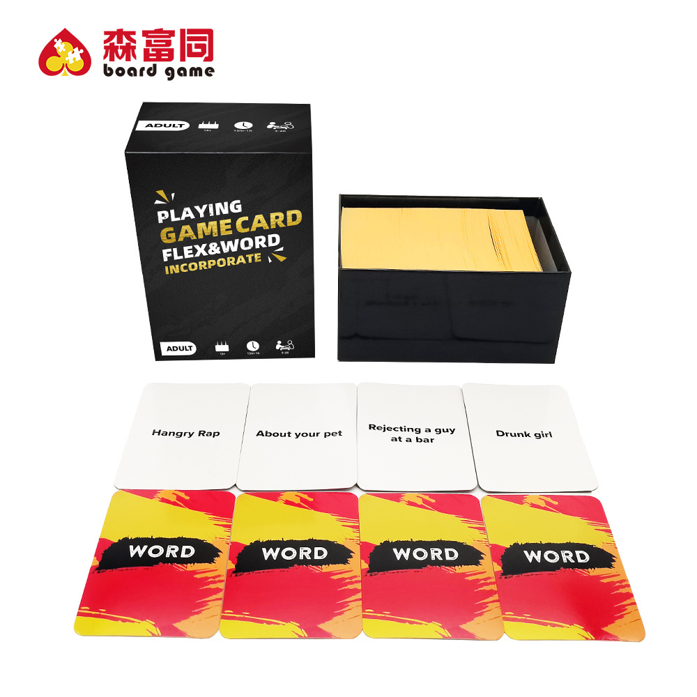 Free Samples Gold Edge Custom Printing Rap Cards Games Manufacturers For Adults