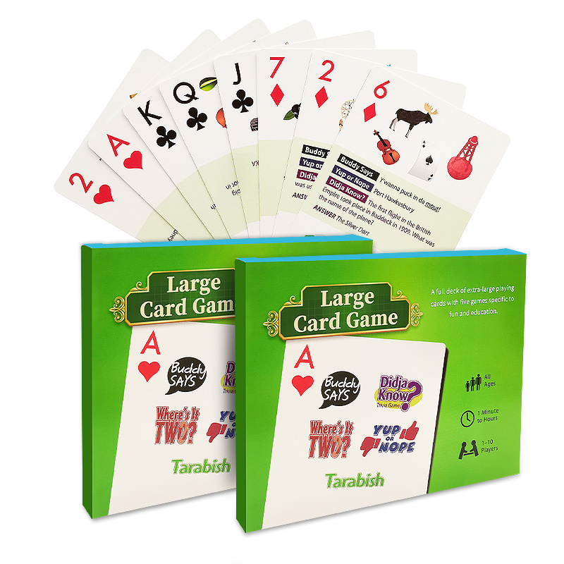 Factory Direct Sale Custom Core Paper Printing Playing Cards Plastic Poker Cards For Christmas Party Games