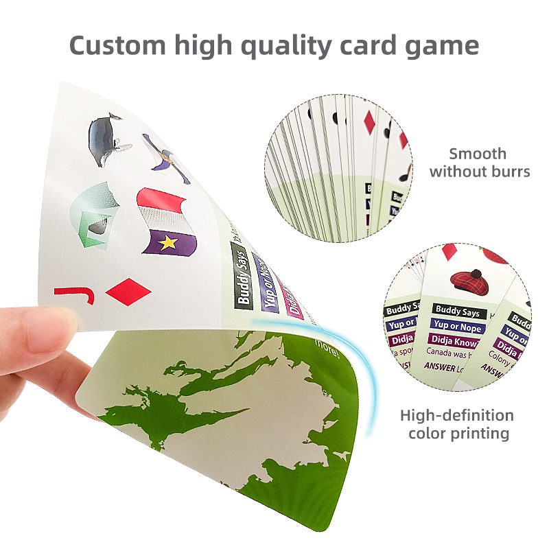 Wholesale High Quality Giant Jumbo Large Playing Cards Game Customization