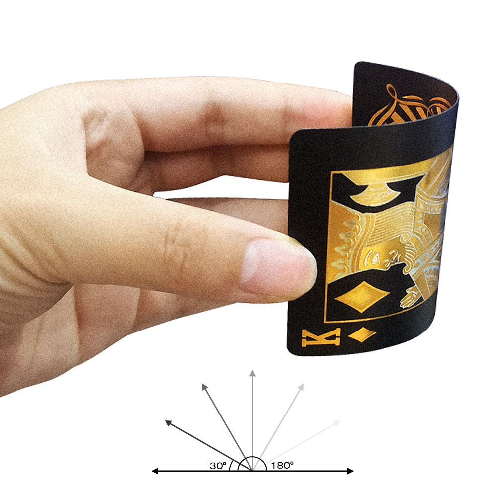 High Quality Creative Durable Waterproof Smooth Custom Logo PVC Plastic Black Poker Playing Cards