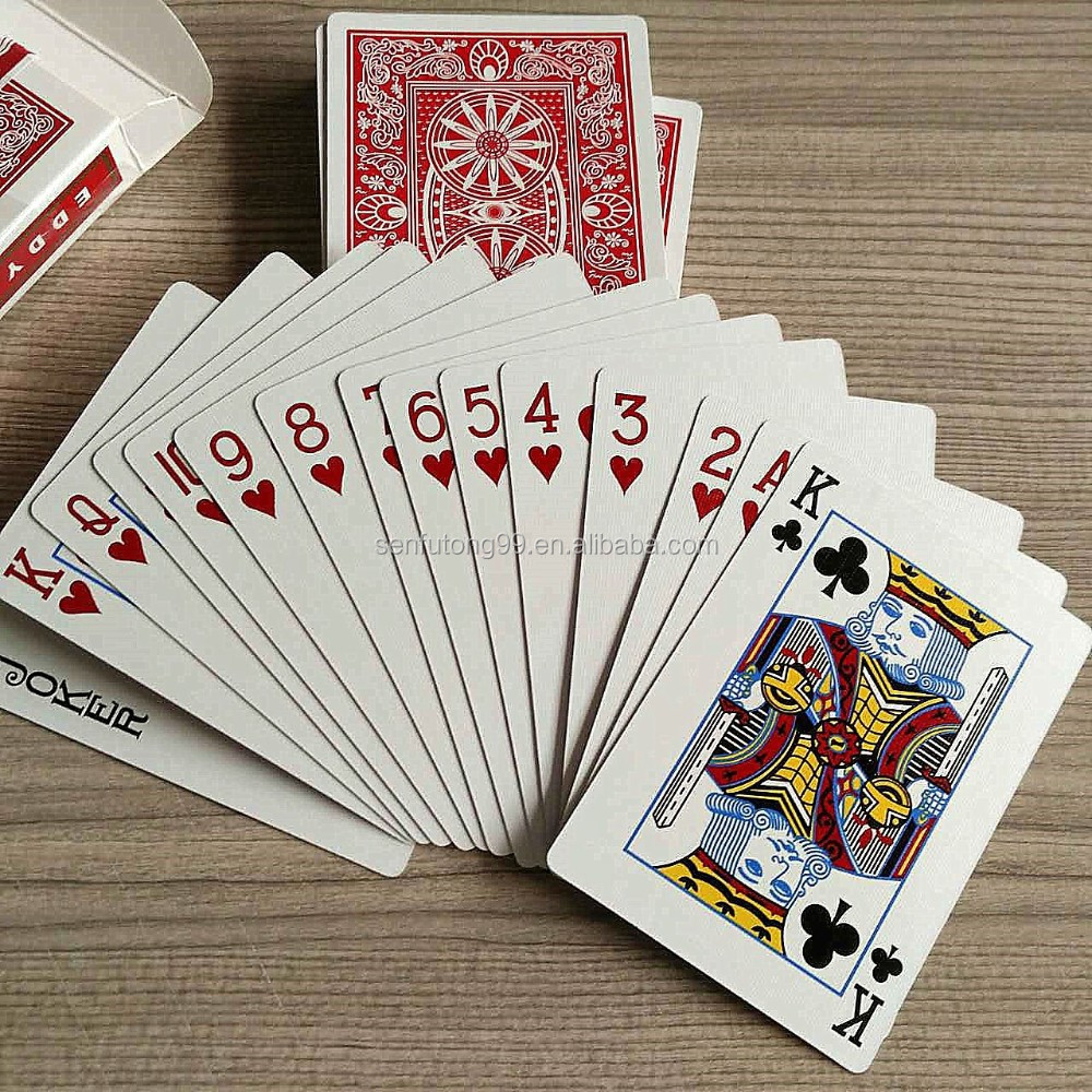 Wholesale printing plastic/paper pvc waterproof magic casino poker card game sets,deck game playing cards with box