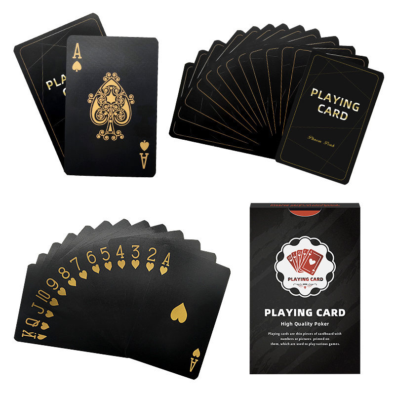 Custom Wholesale Plated Gold Poker paper Golds Foil Edge Playing Card