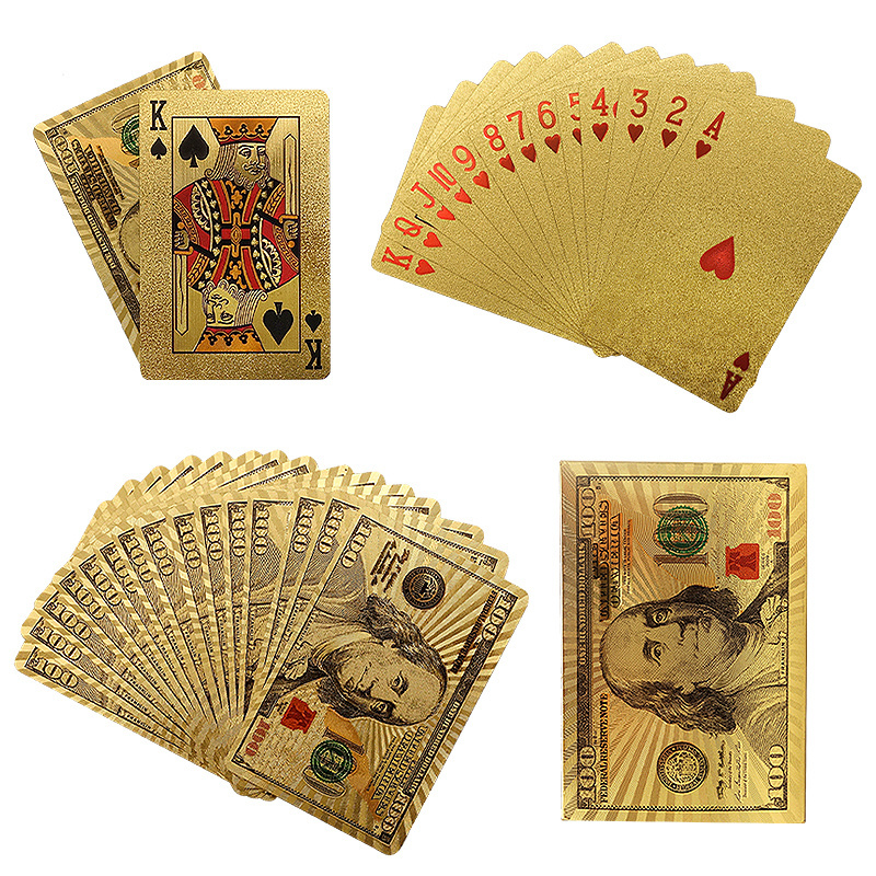 Wholesale Customized Printing Logo Playing Cards Game Paper PVC Plastic Black Gold Design Game Best QualitPoker Cards Factory