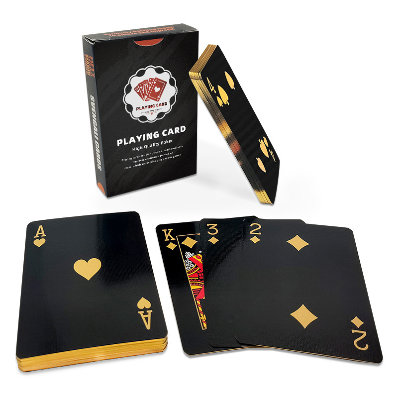 High Quality Playing Cards Custom Design Standard Gold Silver Foil Stamping Edge Poker