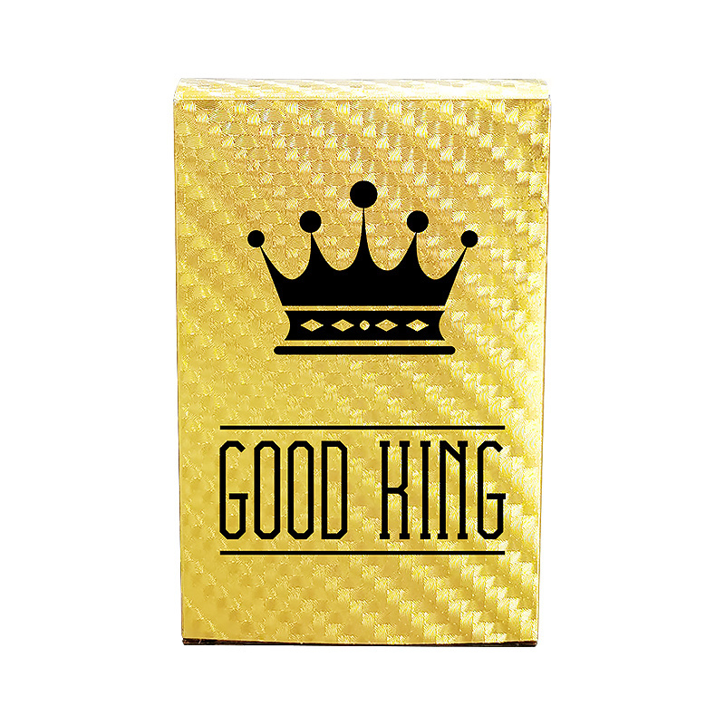 Custom Printing paper plastic poker set with box gold plated crown playing cards waterproof