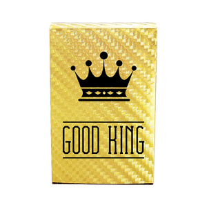 Custom Printing paper plastic poker set with box gold plated crown playing cards waterproof