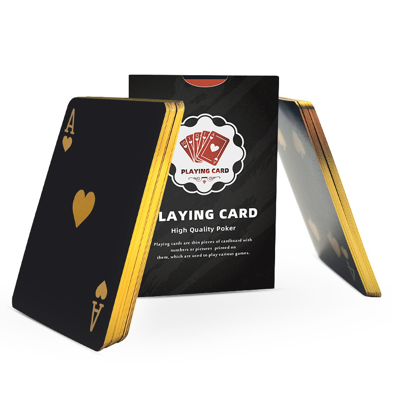 Custom Wholesale Plated Gold Poker paper Golds Foil Edge Playing Card