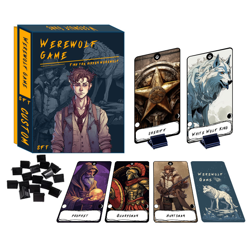 Card printing vendors offer free sample wholesale custom game cards personalized Werewolf kill cards