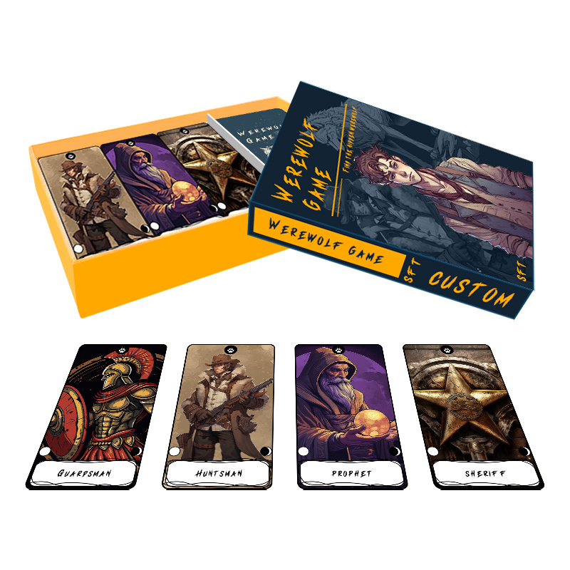 Card printing vendors offer free sample wholesale custom game cards personalized Werewolf kill cards