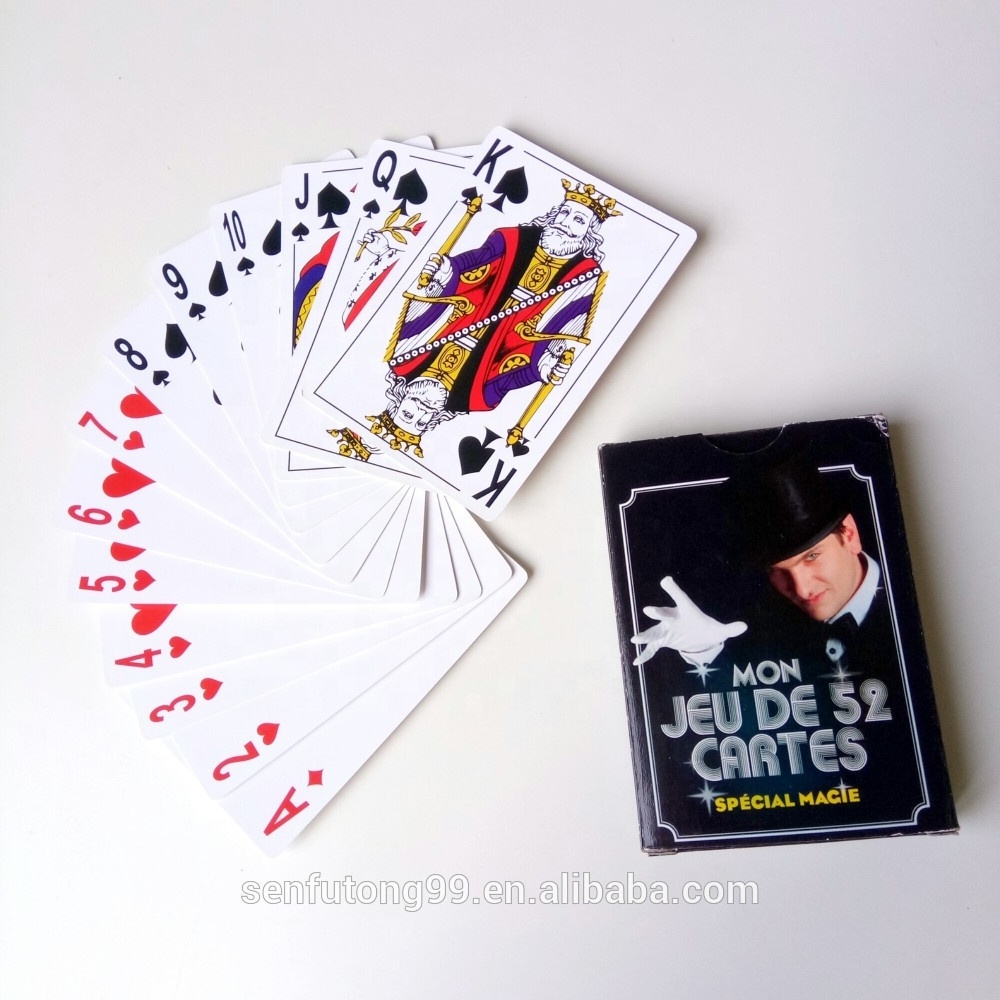 Custom  card french bridge size playing cards in bulk paper playing cards