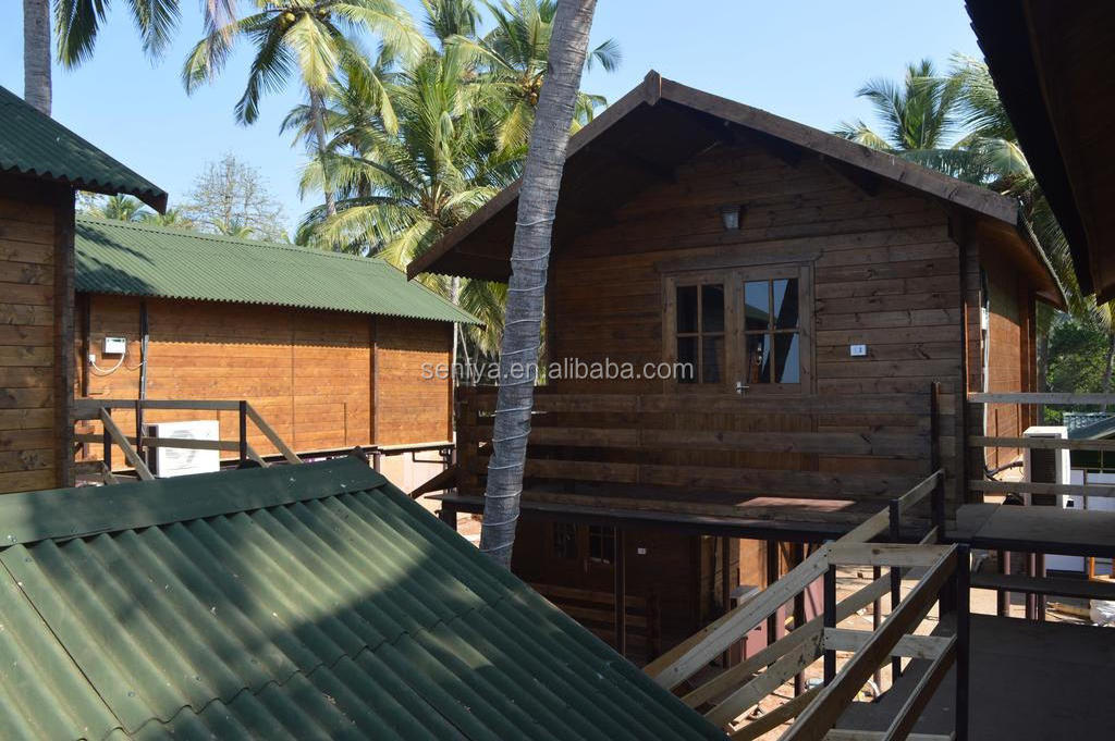 Cheap price of prefab wooden house/prefab cottage/prefab bungalow at seaside Beach