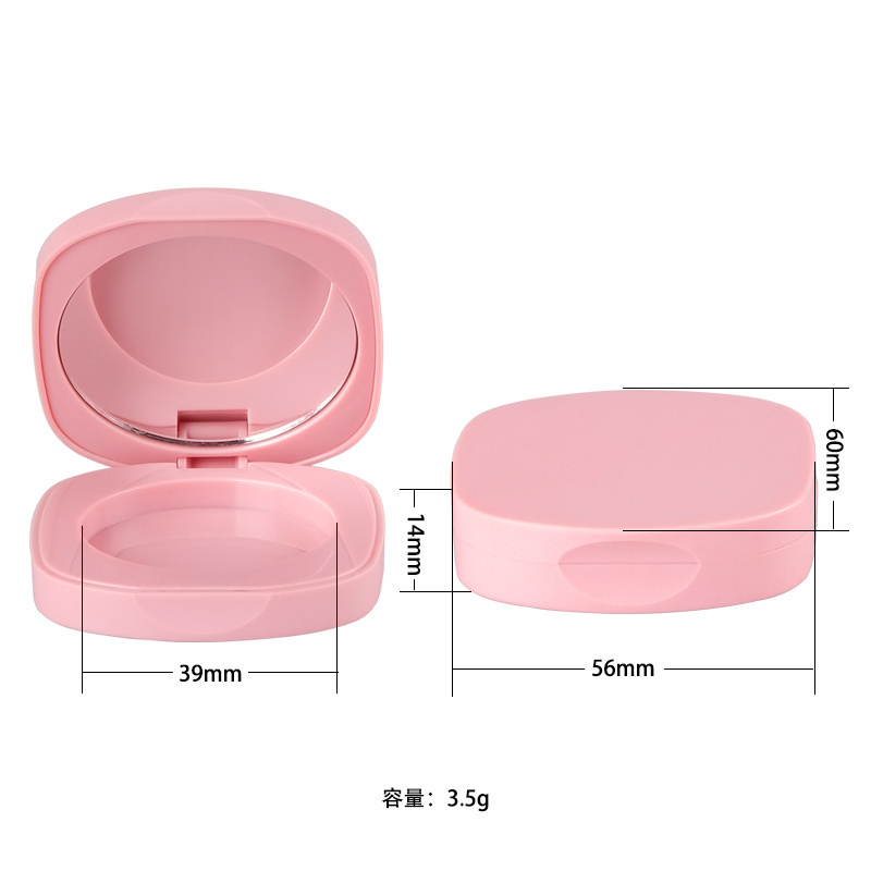 Customization Magnetic Opening Compact Case For Press Powder Case Packaging 3.5g empty  powder container