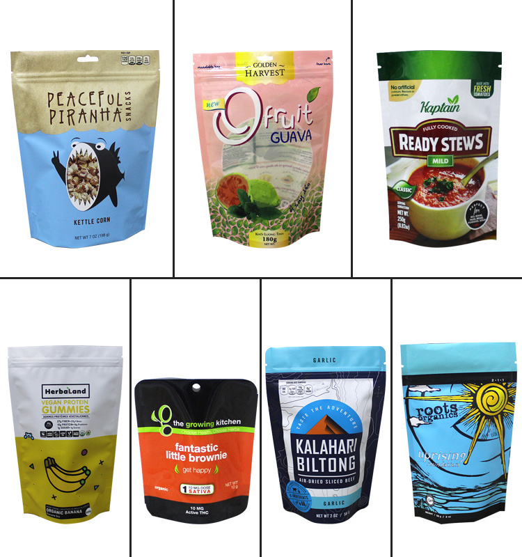 Custom Logo Printed Stand up Resealable Rice 1kg 2kg 2.5kg 5kg  Packaging Bags