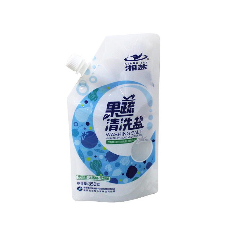 Soup Liquid Detergent Packaging Stand up Liquid Soap Spout Pouch Bags Flexible with Spout Juice Laminated Plastic 