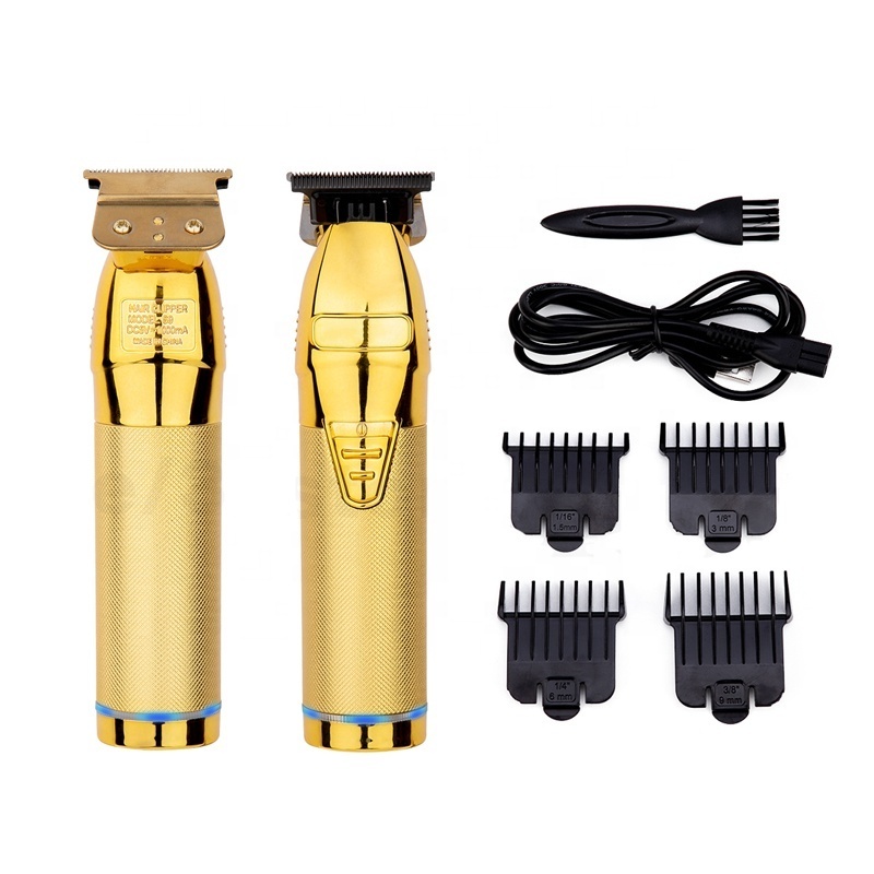 Sengfi New Arrival Golden Metal Color 0.1mm Baldhead Clippers Hair Cutting Machine Clipper Beard Trimmer For Men Barber