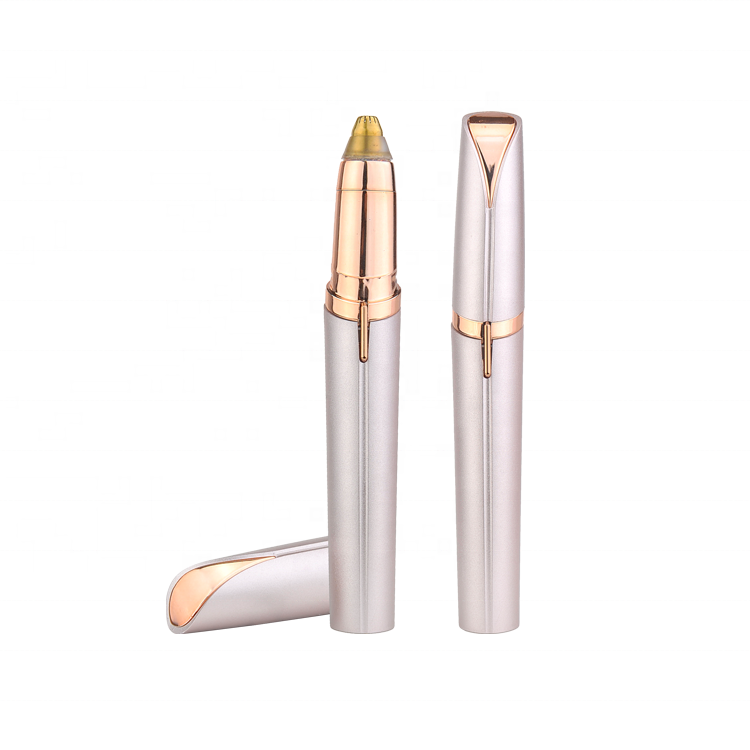 Hot Selling Electric Built-in Light 18K Gold Plated Lady Eyebrow Trimmer Razor Best Price Hair Removal