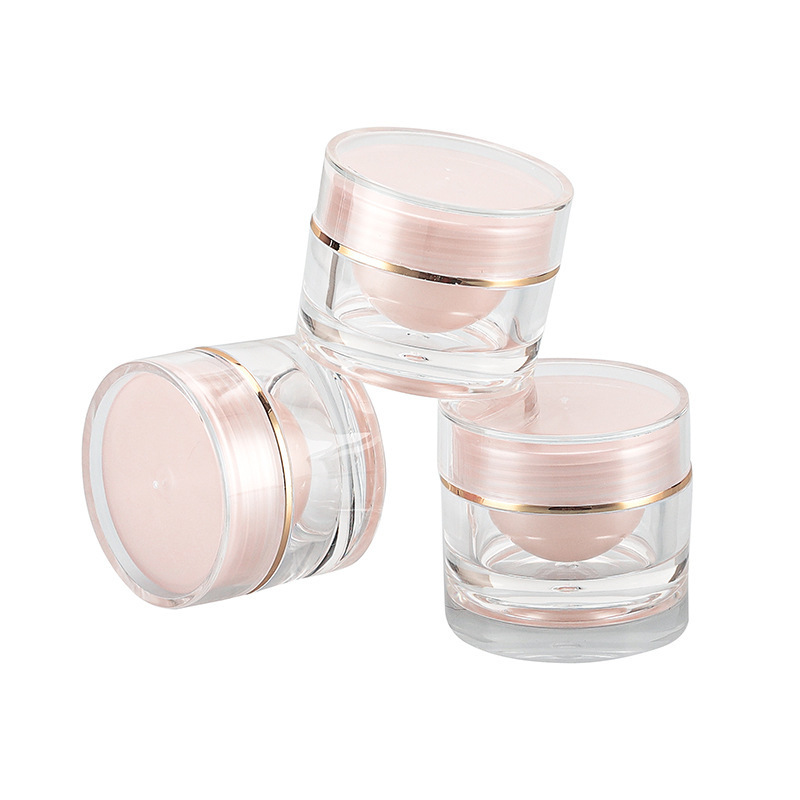 Low MOQ Pink skincare bottles packaging luxury lip scrub container empty cosmetic containers plastic cosmetic packaging jar