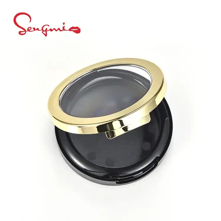 High Quality Custom luxury mini cosmetic packaging empty face press powder blush compact powder case