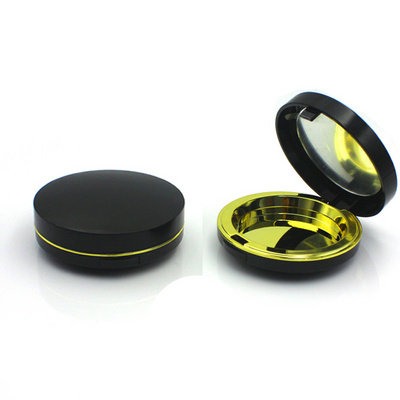 Empty 10g cosmetic packaging press powder box container compact powder case with aluminum pan and puff