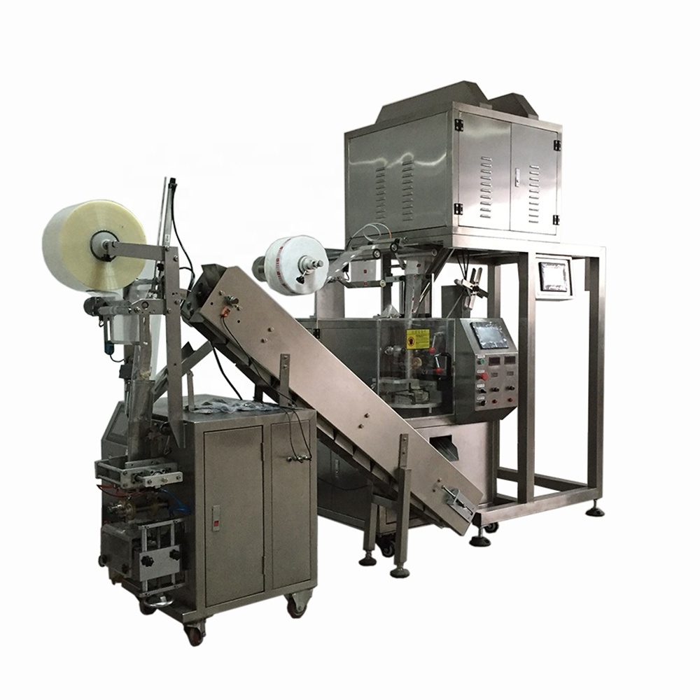 Ultrasonic triangle tea bag packing machine for packaging fuso non woven coffee tea leaves with premade pouch envelope