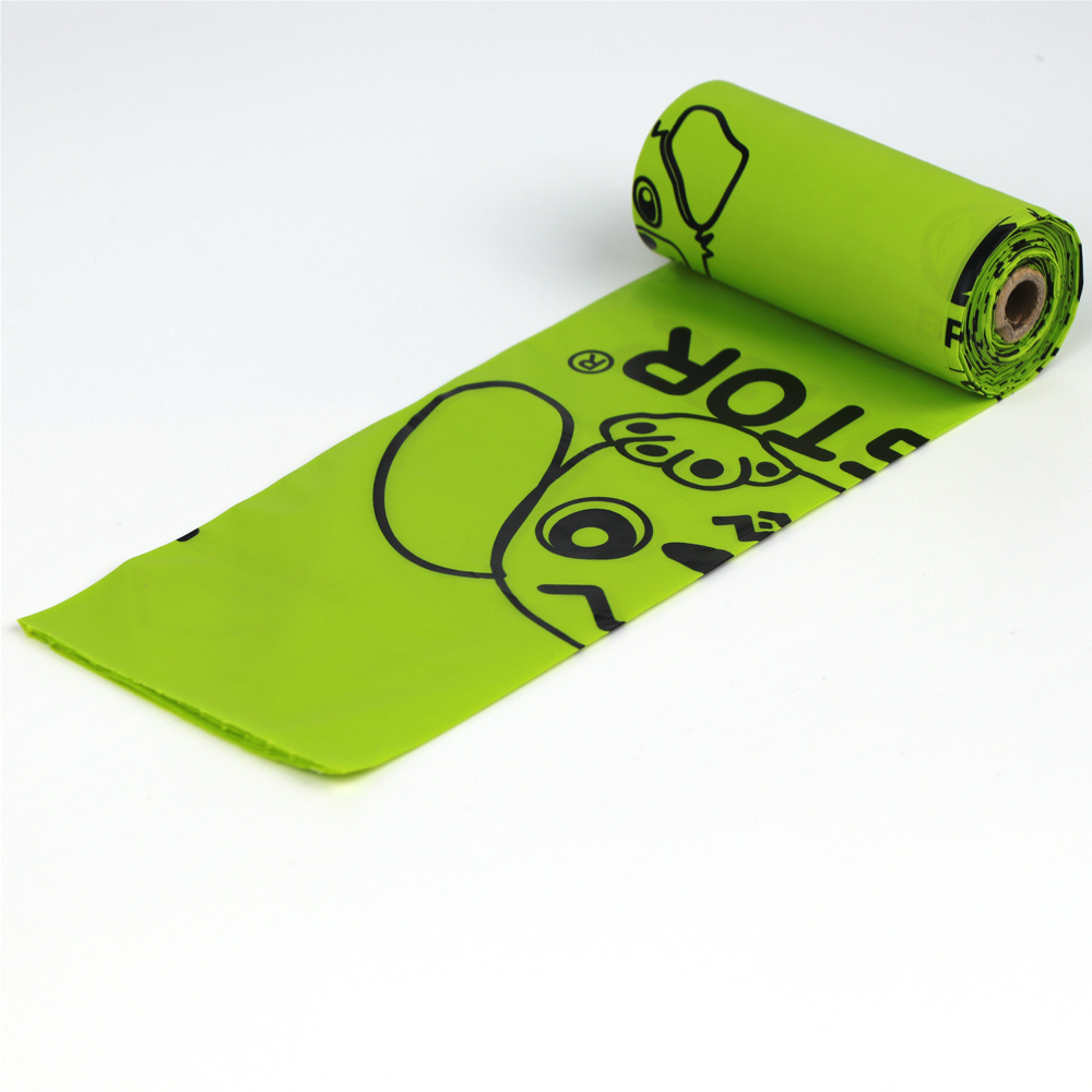 Custom High quality ECO friendly biodegradable doggie pet plastics dogy poop bag garbage bag portable dog poop bags