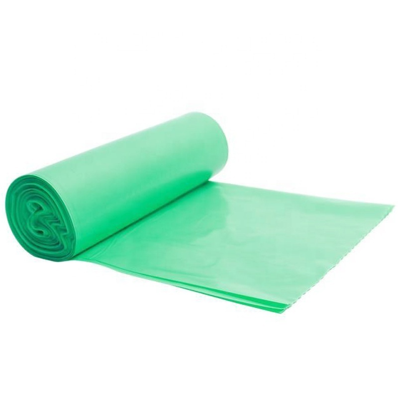 Trash bag degradable flat plastic trash garbage roll bags biodegradable poly bolsa de basura dustbin bags