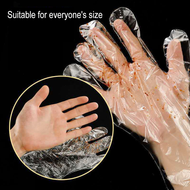 Custom OEM CPE Food Service Disposable poly gloves Cooking  Plastic Gloves Household Clean Ldpe Gloves