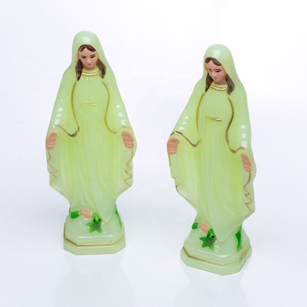 Wholesale Home Decoration Catholic Luminous Big Virgin Mary  Figurine Statue  cheap Religious Plastic Glowing Madonna Statue