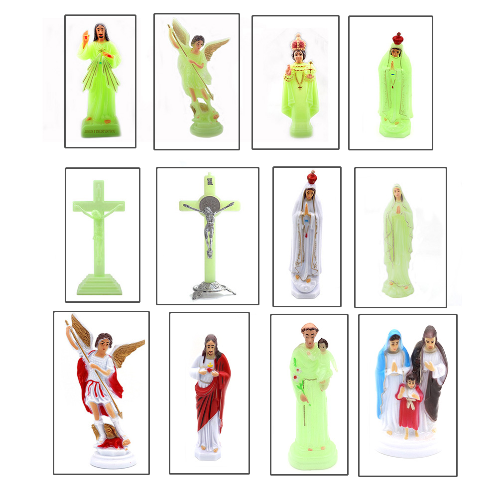 Wholesale Home Decoration Catholic Luminous Big Virgin Mary  Figurine Statue  cheap Religious Plastic Glowing Madonna Statue