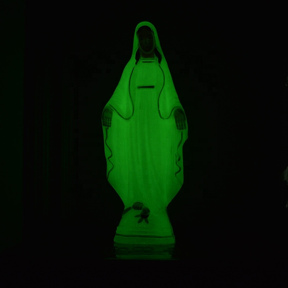 Wholesale Home Decoration Catholic Luminous Big Virgin Mary  Figurine Statue  cheap Religious Plastic Glowing Madonna Statue