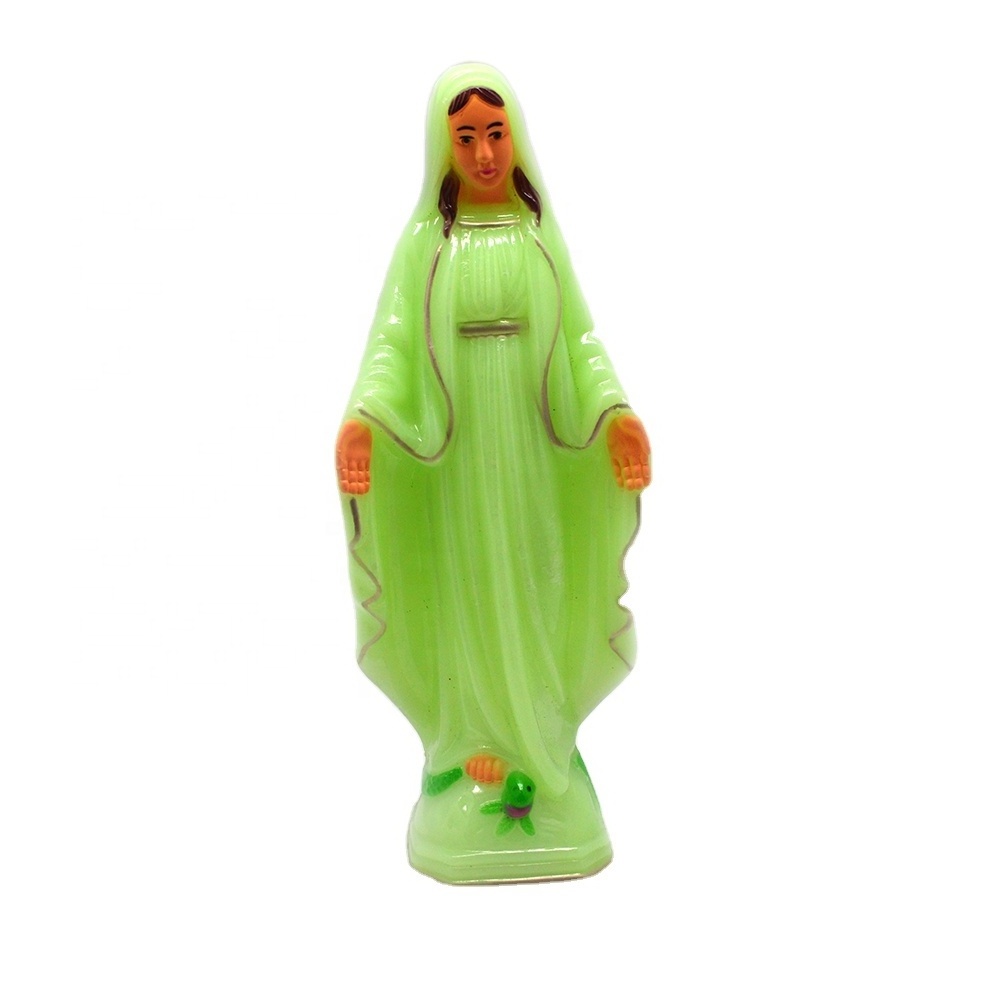 Wholesale Home Decoration Catholic Luminous Big Virgin Mary  Figurine Statue  cheap Religious Plastic Glowing Madonna Statue