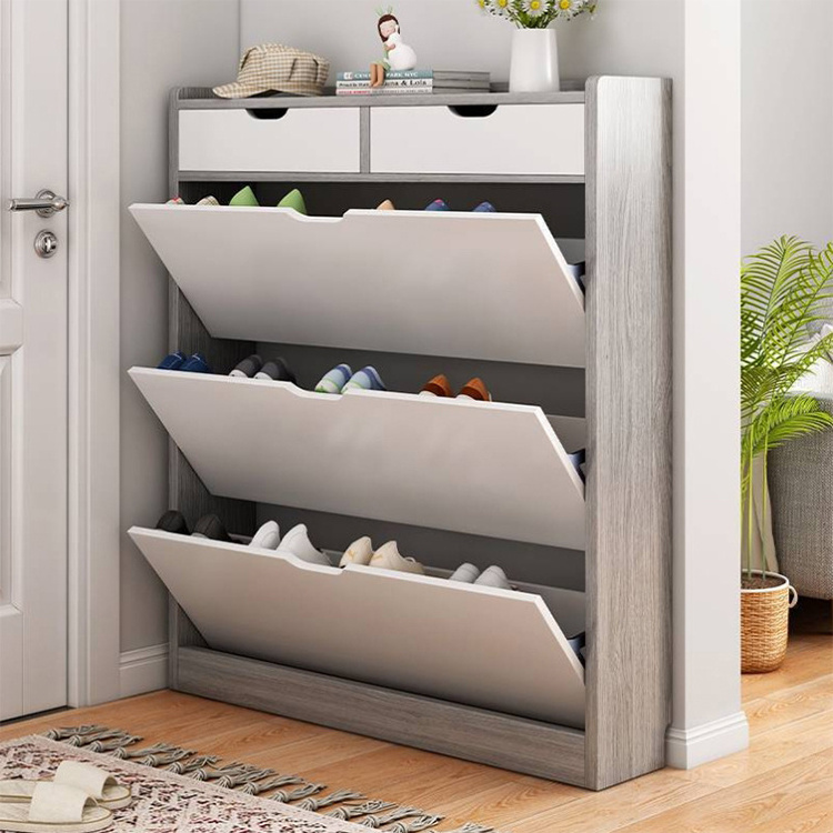 Hot sale shoes storage rack save space shoe display cabinet mdf thin shoe rack cabinet for home cabinet