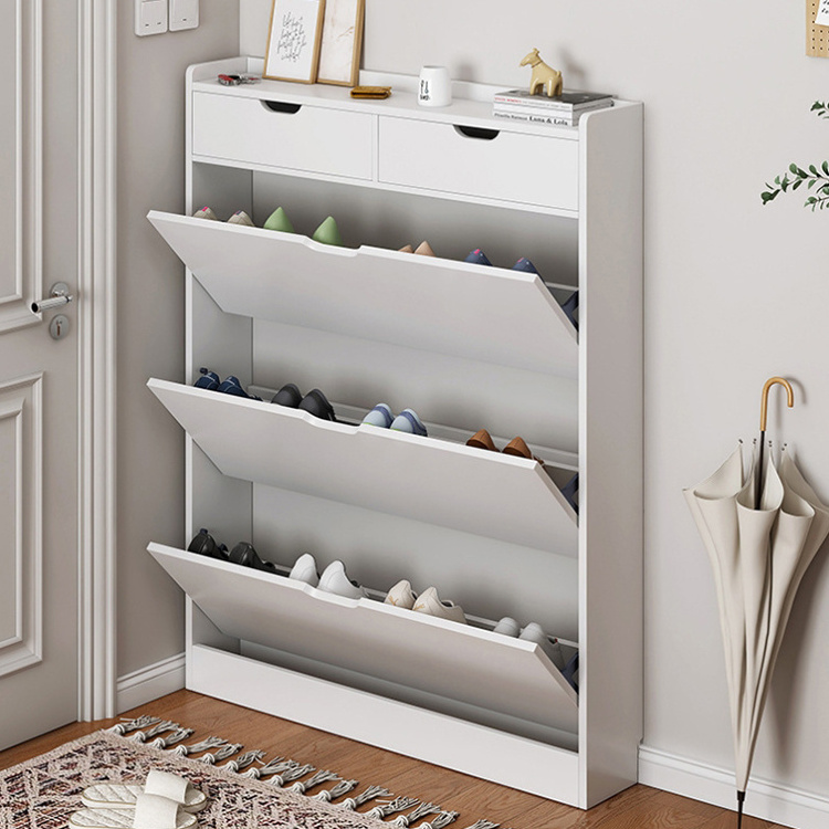 Hot sale shoes storage rack save space shoe display cabinet mdf thin shoe rack cabinet for home cabinet