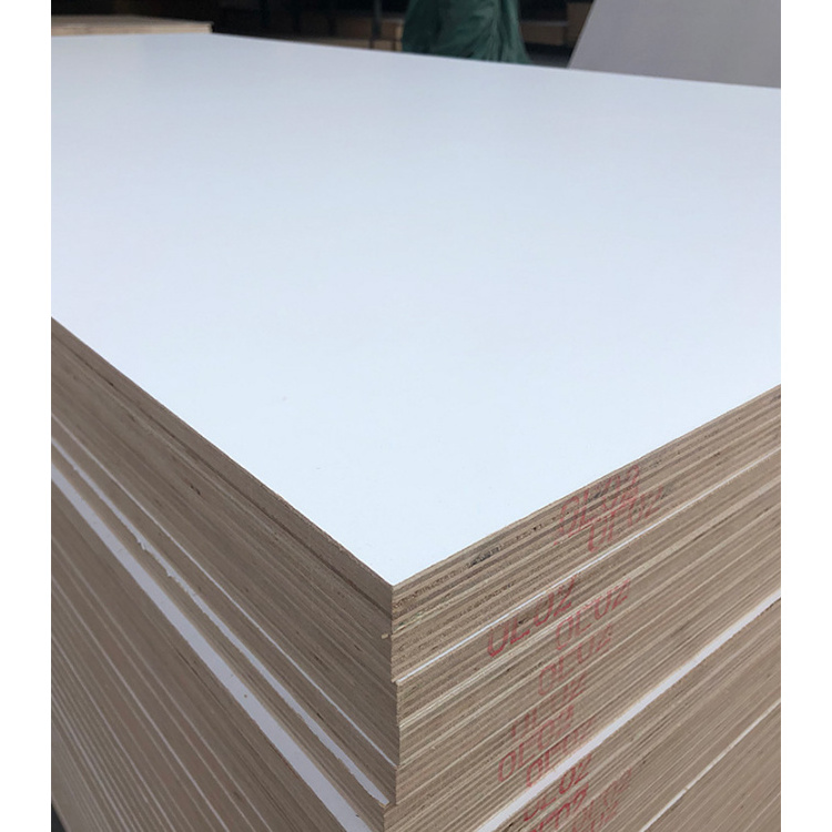 Kitchen cabinets plywood sheets prices 4x8 12mm 15mm 18mm white melamine laminated plywood board for furniture