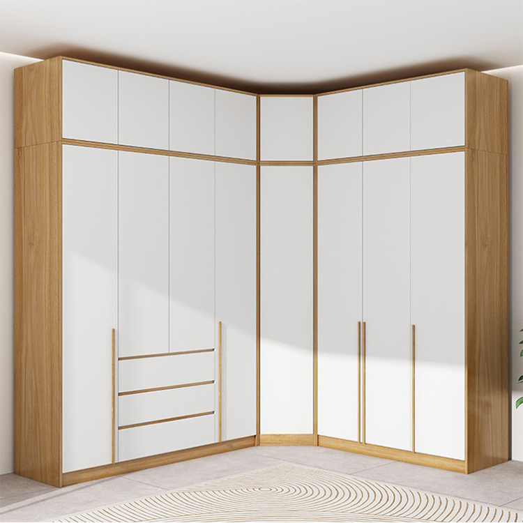 Simple particle board wardrobe cabinet bedroom mdf furniture closet wardrobe clothes organizer