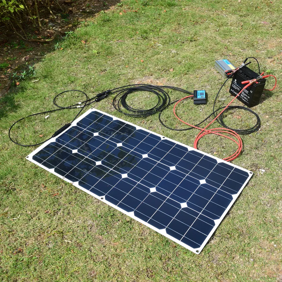 Hot 18V 100W 200W 300W 400W Flexible Solar Panels Kit With PWM Controller For 12V/24V Battery Charger/Home/RV/Boat