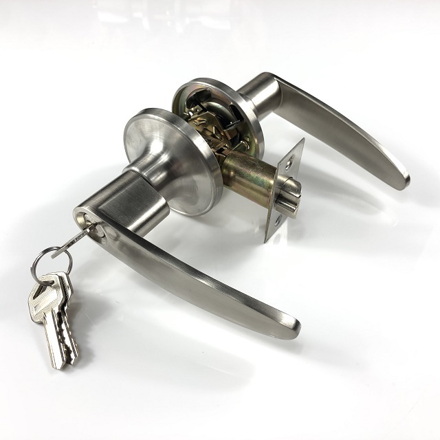 Heavy Duty Round Handle Tubular Lever lock set key entry knob door locks , Privary,  Bathroom door lock