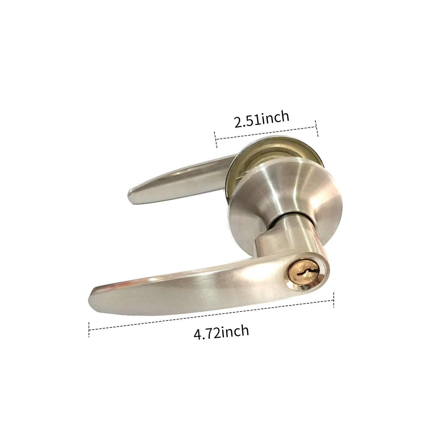 Door Handle Lockset Entrance/Privacy/Passage Interior Door Lock Set Door Knob with 3 Keys for Bathroom Living room Bedroom